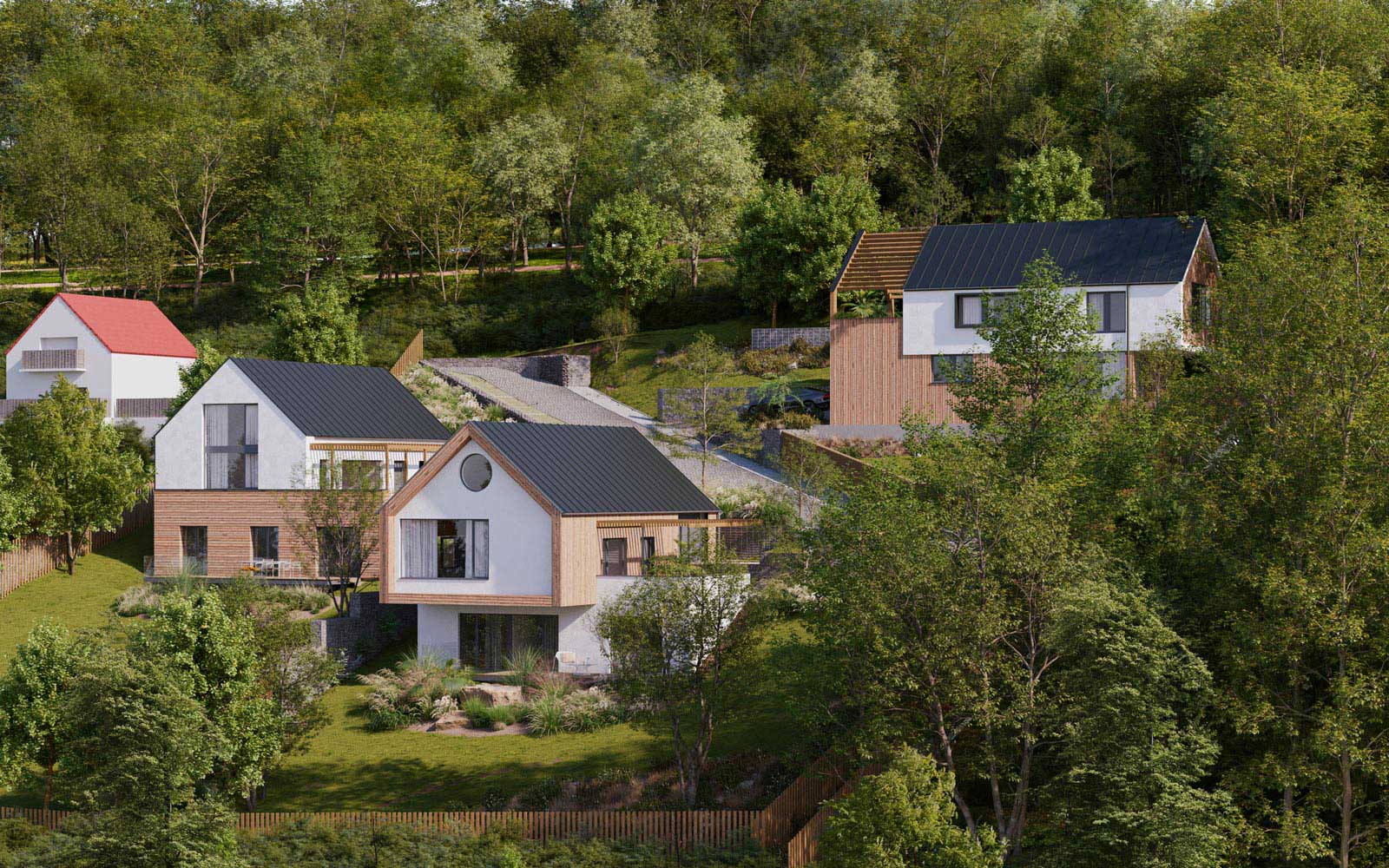 Vizualizace projektu Panorama Všenory (exteriér)