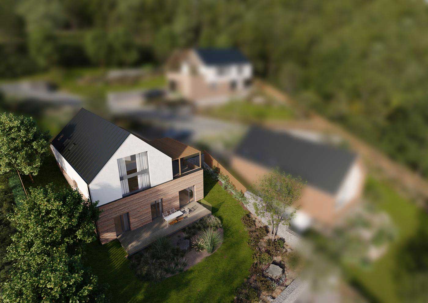 Vizualizace projektu Panorama Všenory - Dům B - HORIZON