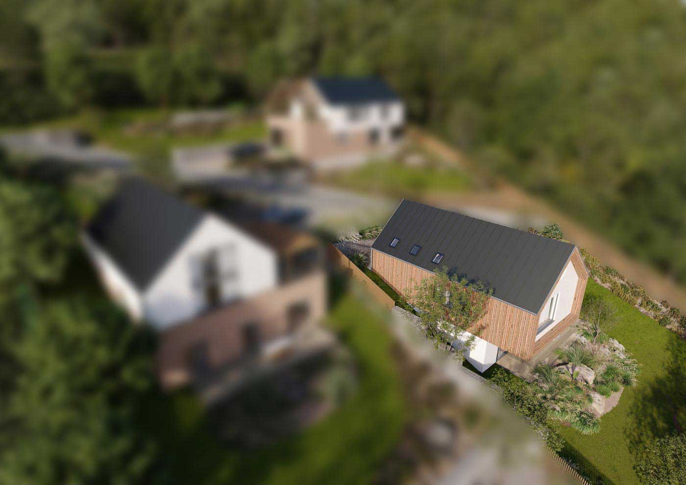 Vizualizace projektu Panorama Všenory - Dům C - GARDEN