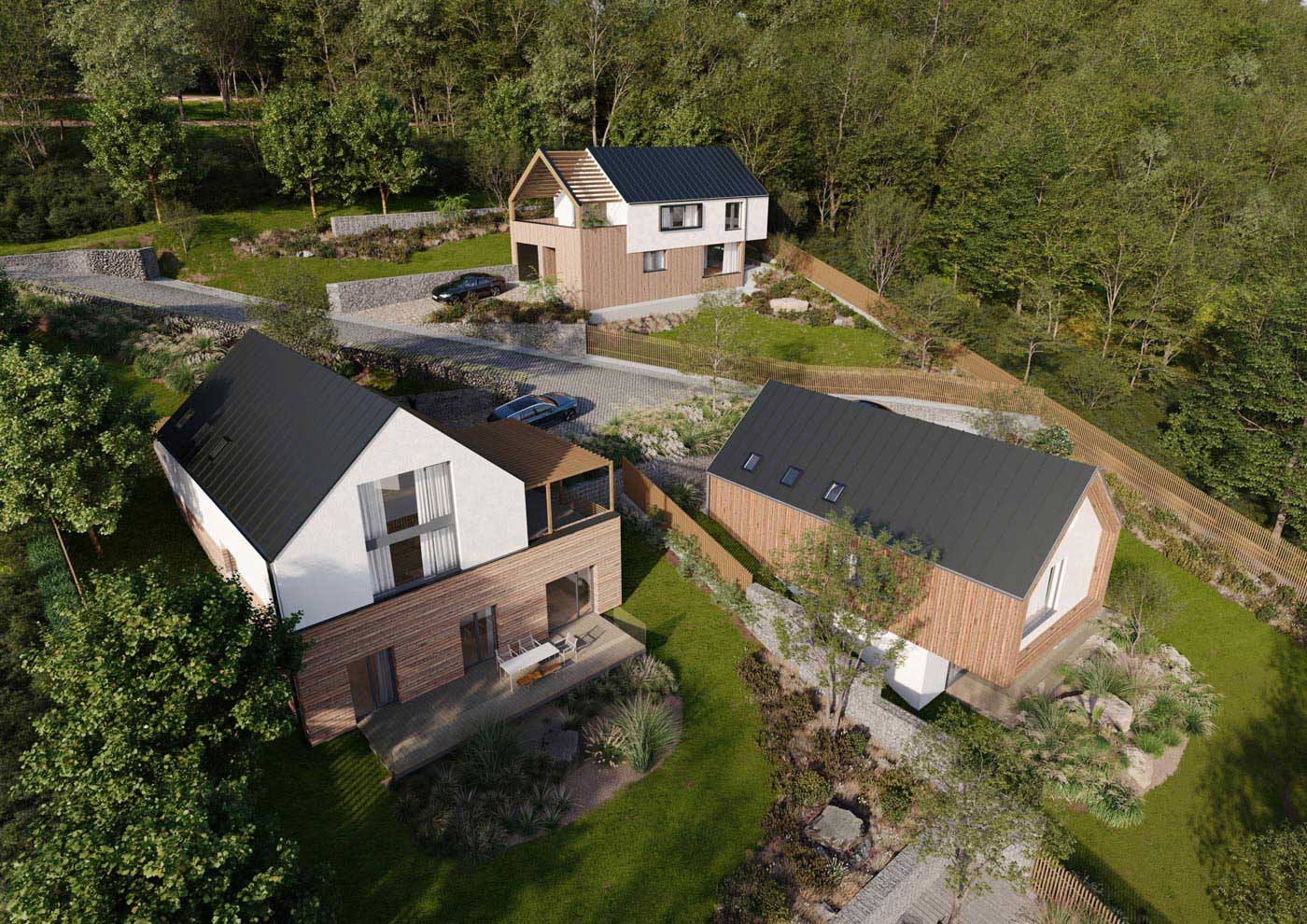 Vizualizace projektu Panorama Všenory (exteriér)